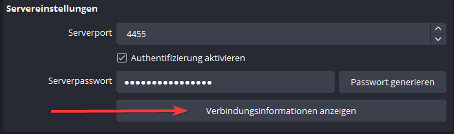 Um das Passwort zu erhalten
            oder zu ändern bitte auf 